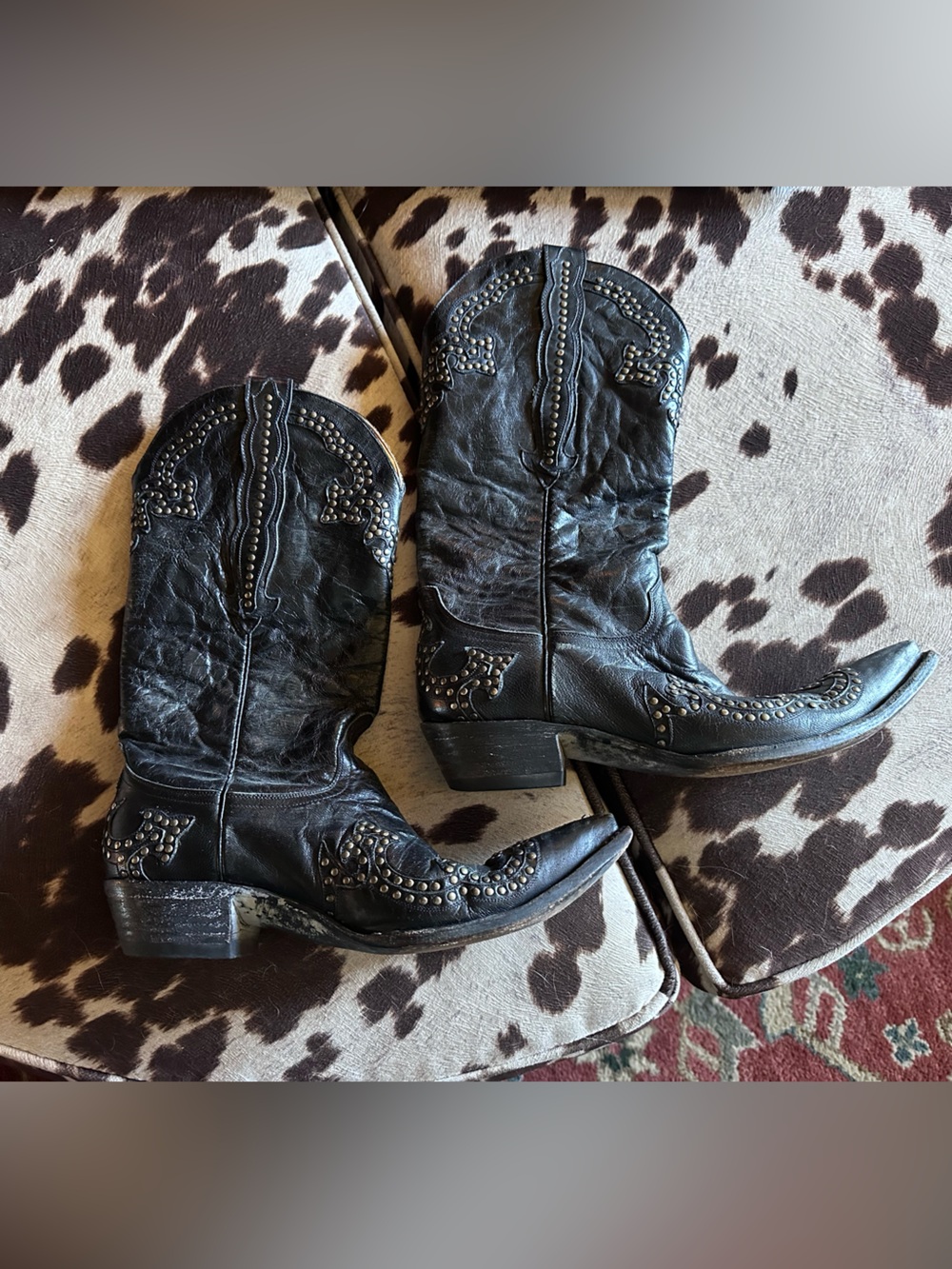 Old Gringo Black Studded Western Cowboy Boots
